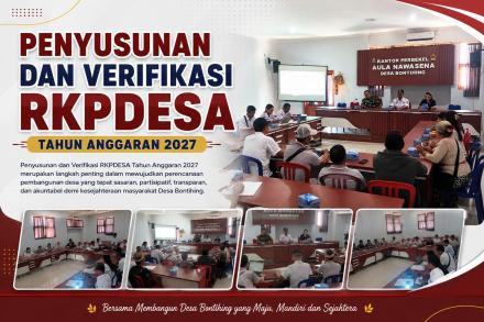 PENYUSUNAN DAN VERIFIKASI RKPDESA TAHUN ANGGARAN 2027